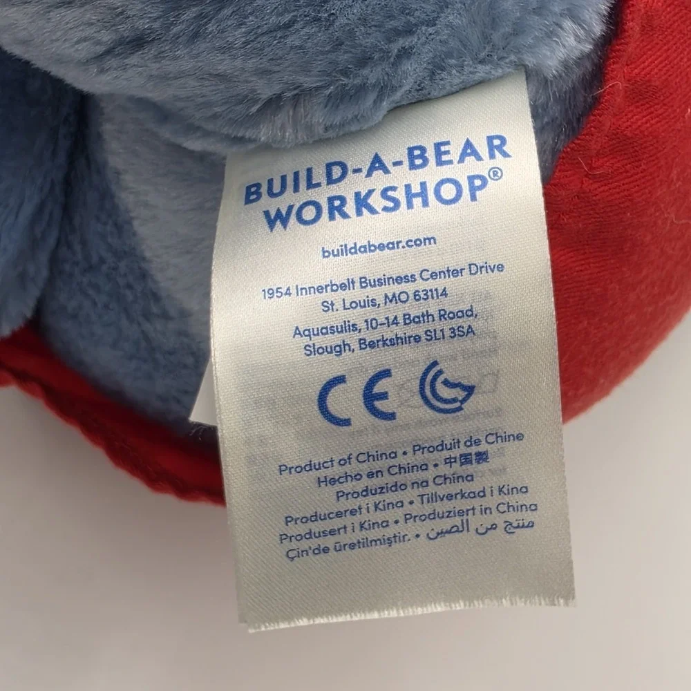 Build A Bear Vampire Blue Teddy Bear Fangs Dracula Shirt‎ and Cape NO PANTS